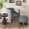 Costway Modern Accent Chair With Ottoman Armchair Barrel Sofa Chair With Footrest Grey 2 Costway Modern Accent Chair With Ottoman Armchair Barrel Sofa Chair With Footrest Grey -Lush Living Store GUEST 5d94ef8f bb9c 4640 84d8 b5ab23862a89
