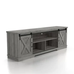 2pc Clander TV Stand And Bookcase Tower Set Vintage Gray Oak - HOMES: Inside + Out -Lush Living Store GUEST 5d9fd391 410f 4131 a9e0 09b68bdc5b92