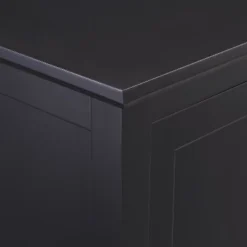 Sliding Door Transitional Wood Storage TV Stand For TVs Up To 80" Black - Saracina Home -Lush Living Store GUEST 5dc15719 c8ca 48d7 b3cc 710197c0a83a