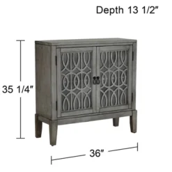 55 Downing Street Elias 36" Wide Gray Wood 2-Shelf Cabinet -Lush Living Store GUEST 5e2cb425 2c8b 4679 943a d55986e628a0
