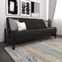 Max Metal Futon Frame Black - Room & Joy -Lush Living Store GUEST 5e37f4a2 d0d2 42dd b6b7 31c0b71ee80d
