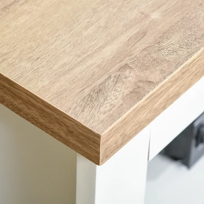 HOMCOM Corner TV Stand Up To 50", Entertainment Center TV Console Table With Drawers And Open Storage Compartment For Living Room, White 7 HOMCOM Corner TV Stand Up To 50", Entertainment Center TV Console Table With Drawers And Open Storage Compartment For Living Room, White - Image 5