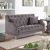 Pernice Button Tufted Chenille Loveseat Gray - HOMES: Inside + Out -Lush Living Store GUEST 5ee5bc23 9454 45c1 a8a8 df0d27d1ba9b