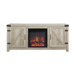 Clarabelle Double Door Farmhouse Electric Fireplace TV Stand For TVs Up To 65" - Saracina Home -Lush Living Store GUEST 5ef641f8 4e27 4d8e ad18 dd6891280903