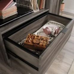 Clifford Place TV Stand For TVs Up To 46" With Storage Jet Acacia - Sauder -Lush Living Store GUEST 5f091a3d 8294 4aec a056 5c51d913e758