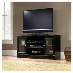 Regent Place Panel TV Stand For TVs Up To 50" Estate Black - Sauder