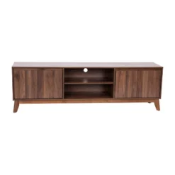 Flash Furniture Hatfield Mid-Century Modern TV Stand For Up To 64 Inch TV's - 60 Inch Media Center With Adjustable Center Shelf And Dual Soft Close Doors -Lush Living Store GUEST 5f5cb12a 06d5 4d12 983b b15445d297bd