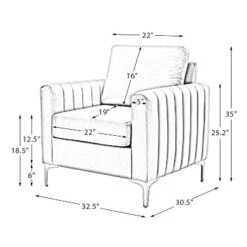 Iapygia Contemporary Tufted Wooden Upholstered Club Chair With Metal Legs For Bedroom And Living Room Club Chair | ARTFUL LIVING DESIGN 29 Iapygia Contemporary Tufted Wooden Upholstered Club Chair With Metal Legs For Bedroom And Living Room Club Chair | ARTFUL LIVING DESIGN -Lush Living Store GUEST 5f6fffb5 d9c1 4a93 9ef4 40cb37596cfc