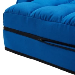 Jomeed Indoor Padded Ultra Soft Fabric Wearproof 6 Position Folding Chaise Lounge Sofa Chair W/Armrests And Detachable Chaise Footrest Pillow, Blue -Lush Living Store GUEST 5f877e3f 7f9b 42a7 b418 b05c4cb3184a