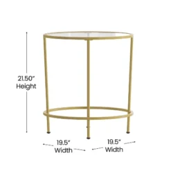 Merrick Lane End Table With Round Frame And Vertical Legs -Lush Living Store GUEST 5f96720e 01cd 46ea 99bb 9fd51ec0fc77