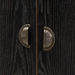 Denali Wood And Metal Storage Cabinet Brown/Black - Baxton Studio -Lush Living Store GUEST 5ffb7546 c260 4b32 9d2f 3065857887ef