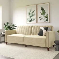Isabella Tufted Transitional Futon - Room & Joy -Lush Living Store GUEST 6034b7c5 3db9 425c 8d80 1620cfb0b0ae