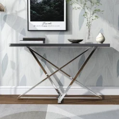 Drubeck Mirrored Rectangle Sofa Table Chrome - HOMES: Inside + Out 8 Drubeck Mirrored Rectangle Sofa Table Chrome - HOMES: Inside + Out -Lush Living Store GUEST 60ceabcf 1892 425b 8618 1012f71a6b17