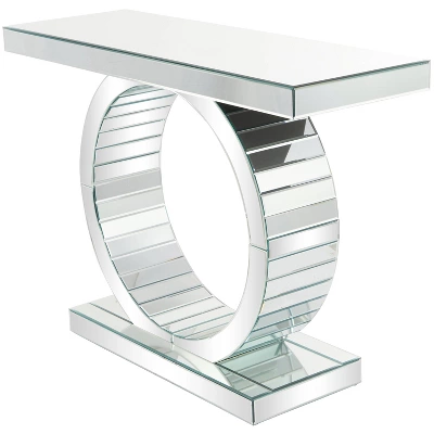 Glam Glass Console Table Silver - Olivia & May 7 Glam Glass Console Table Silver - Olivia & May - Image 5