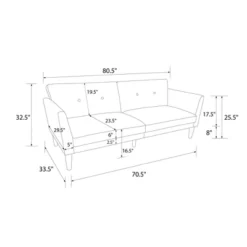 Regal Futon Gray - Novogratz -Lush Living Store GUEST 61d82f6c 2a11 4462 bbd6 d7d2ed3aa0aa