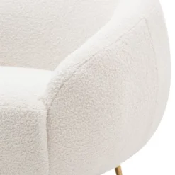 Modern Accent Chair, Teddy Short Plush Particle Velvet Armchair With Ottoman-ModernLuxe -Lush Living Store GUEST 624eb349 9a27 4fcc 9407 f8913d2f73cf