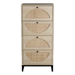 Set Of 2, Natural Rattan Cabinets With 4 Drawers - ModernLuxe -Lush Living Store GUEST 6279d38e 8513 490e 9e0c 97186e9f0310