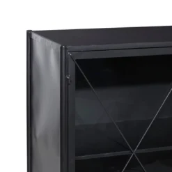 Industrial Metal Cabinet Black - Olivia & May -Lush Living Store GUEST 62f2c701 665d 4ce1 a129 d515106e15aa
