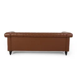 Drury Contemporary Channel Stitch 3 Seater Sofa With Nailhead Trim - Christopher Knight Home -Lush Living Store GUEST 62f9f028 490f 4c6d 842e 2785e9b9c672