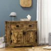 HOMCOM Rustic Storage Cabinet Sideboard With 2 Drawers And 2 Cupboard, Distressed Brown 2 HOMCOM Rustic Storage Cabinet Sideboard With 2 Drawers And 2 Cupboard, Distressed Brown -Lush Living Store GUEST 632b782d 2487 4145 bcc4 0b412af587ae