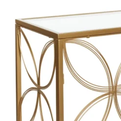Contemporary Metal Console Table Gold - Olivia & May -Lush Living Store GUEST 633396c6 52ac 4f20 8c12 241670b5ff58