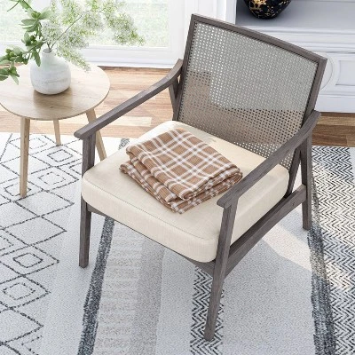 Aurelia Cane Back Accent Chair - HOMES: Inside + Out 8 Aurelia Cane Back Accent Chair - HOMES: Inside + Out - Image 6