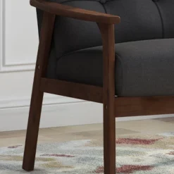 Set Of 2 Duluth Mid-Century Armchairs Black - Christopher Knight Home -Lush Living Store GUEST 63501b90 c7a2 4ea7 97b3 8d281b422ccc