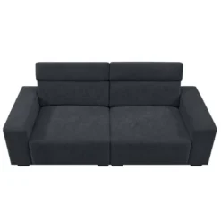 87" Velvet 2-Seater Sectional Sofa With Multi-Angle Adjustable Headrest - ModernLuxe -Lush Living Store GUEST 63554f2b 369a 48aa bce6 0aceeb9934ba