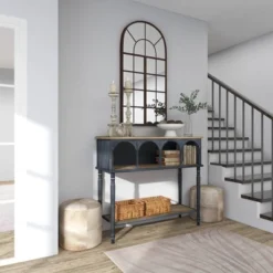 Farmhouse Wood Console Table Black - Olivia & May -Lush Living Store GUEST 636f6126 9c2d 45fe 810d ae9eefc525d6