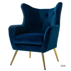 Godefroy Upholstery Accent Chair Velvet With Wingback | Karat Home -Lush Living Store GUEST 63bda796 a549 4cd3 b38e 98301da5ba2d
