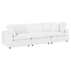Commix Down Filled Overstuffed Vegan Leather 3-Seater Sofa - Modway -Lush Living Store GUEST 63cb11e1 2641 48b3 91cd 4efb19e02cef
