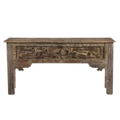 Tortoise Wooden Metal Fitted Console Brown - Timbergirl -Lush Living Store GUEST 63d9f9ff 734a 4bd5 9a8b 5e8464203d38