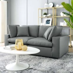 Commix Down Filled Overstuffed Vegan Leather Loveseat - Modway -Lush Living Store GUEST 63ef4c38 db8d 46b4 8648 a9c4c92dfdd6