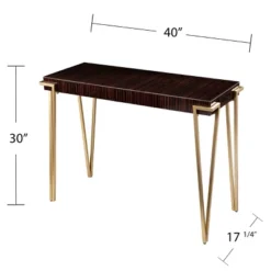 Capkya Console Table Brown/Gold - Aiden Lane -Lush Living Store GUEST 640b286a 8040 4896 a2cb 9b22043dc0d2