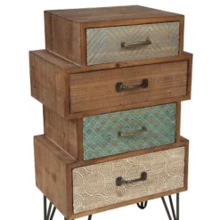 LuxenHome 4-Drawer 33" H X 18.9" W Wood Accent Chest. -Lush Living Store GUEST 6462d643 9cba 492a 89df 4663bc5bf4c2
