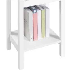 Yaheetech Wooden Side Table End Table With Recessed Power Outlets And USB Ports -Lush Living Store GUEST 646d1e87 4899 469d bc56 33bd25c71b96