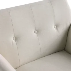 HOMCOM Traditional Living Room Chair, Armchair With Button Tufted Polygonal Straight Back, Single Sofa With Thick Padding -Lush Living Store GUEST 65893d1e 51ba 414d a9c2 009c4d8e7524