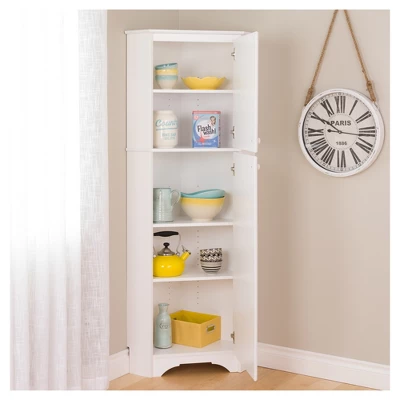 Elite Tall 2 Door Corner Storage Cabinet - Prepac 4 Elite Tall 2 Door Corner Storage Cabinet - Prepac - Image 2