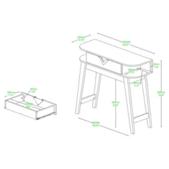 Wales Wood 1 Drawer Console Table Light Brown - Baxton Studio -Lush Living Store GUEST 65c48dc8 b8c1 4648 a2da 1cccb112b18c