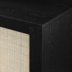 Modern Boho Wood And Rattan 2 Door Accent Cabinet - Saracina Home -Lush Living Store GUEST 65fef225 ad0d 45f2 9128 355e7801cbd1