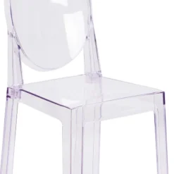 Flash Furniture Ghost Chair With Oval Back In Transparent Crystal -Lush Living Store GUEST 66eb994f 7960 4af1 abf1 95839ed04b06