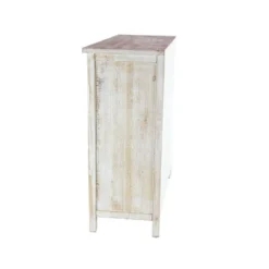 Rustic Wooden Cabinet With Carved Medallion Design Beige - Olivia & May -Lush Living Store GUEST 6711aacd b1fc 4275 a13d 818db9b16294