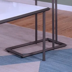 Inlissa 2 Open Shelf Console Table Gun Metal/White High Gloss - MiBasics -Lush Living Store GUEST 672bc0cb e4b3 49b4 957c 8974b4cec95d