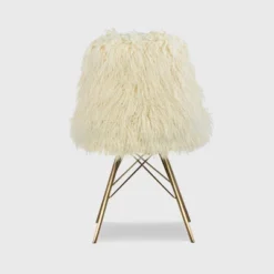 Remy Flokati Chair White - Linon -Lush Living Store GUEST 679dc468 4b7e 4c60 bfa5 82872d98ab37