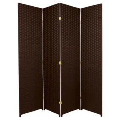 6 Ft. Tall Woven Fiber Room Divider - Oriental Furniture -Lush Living Store GUEST 67f273e0 c5ab 45f7 b636 a0edebee4e7c