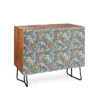 Schatzi Betty Floral Walnut Brown Credenza - Deny Designs