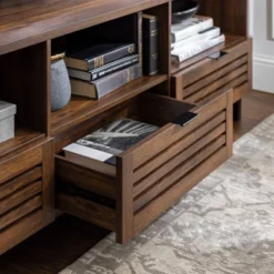 Visconti Boho Slat Door Storage Console TV Stand For TVs Up To 80" - Saracina Home -Lush Living Store GUEST 69fe6f96 3b4b 497c 954b de6fbc23a007