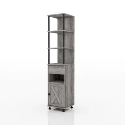 2pc Clander TV Stand And Bookcase Tower Set Vintage Gray Oak - HOMES: Inside + Out -Lush Living Store GUEST 6a34b015 bfd5 4dfb b809 2d2007b11e34