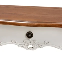 Sophie Small 3 Drawer Wood Console Table White/Brown - Baxton Studio -Lush Living Store GUEST 6a765946 e199 4d11 bb5e 7e825d8680ef