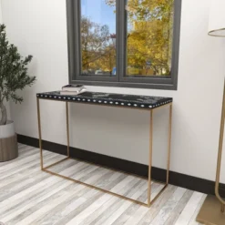 Eclectic Wood Console Table Gold - Olivia & May -Lush Living Store GUEST 6a98c463 9bbf 48b7 a1e6 b7f71dcfaf2f